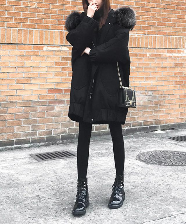 中綿ショートコートファー付きコート 送料無料 即日発送-6