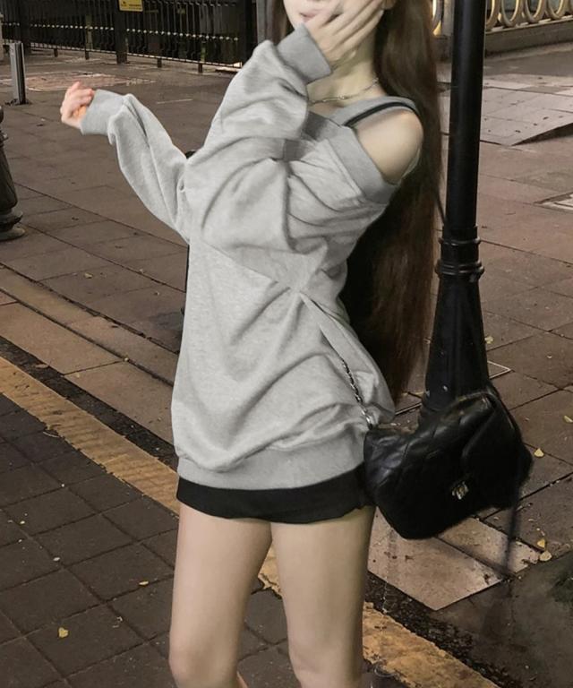 ワンショルダースウェットレディース 送料無料 即日発送-8