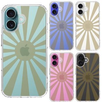 iPhone16 ケース クリア 旭日旗 太陽 日本 スマホケース 側面ソフト 背面ハード ハイブリッド  送料無料-1
