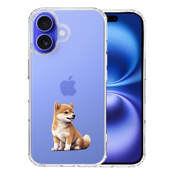 iPhone16 ケース クリア わんこ 柴犬 パピー スマホケース 側面ソフト 背面ハード ハイブリッド 送料無料-0