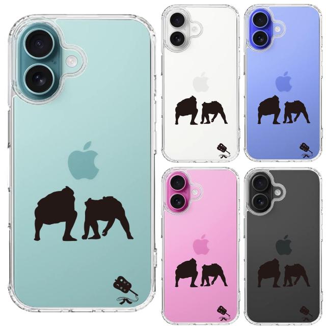iPhone16 ケース クリア 相撲 おすもう 仕切り ホワイト スマホケース 側面ソフト 背面ハード ハイブリッド  送料無料-1