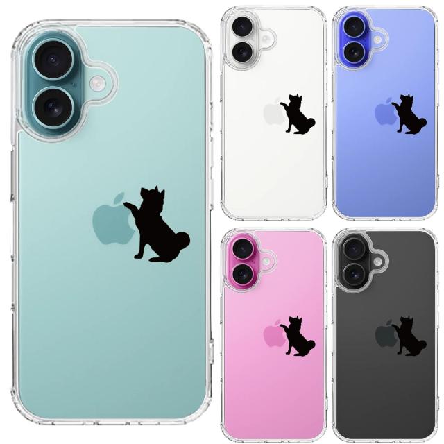 iPhone16 ケース クリア わんこ お手 スマホケース 側面ソフト 背面ハード ハイブリッド  送料無料-1