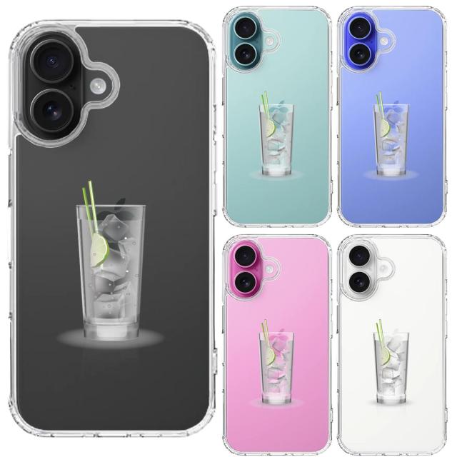 iPhone16 ケース クリア apple リンゴ カクテル スマホケース 側面ソフト 背面ハード ハイブリッド  送料無料-1