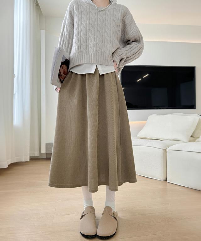 フレアスカート ロングスカート Aライン 送料無料 即日発送-2