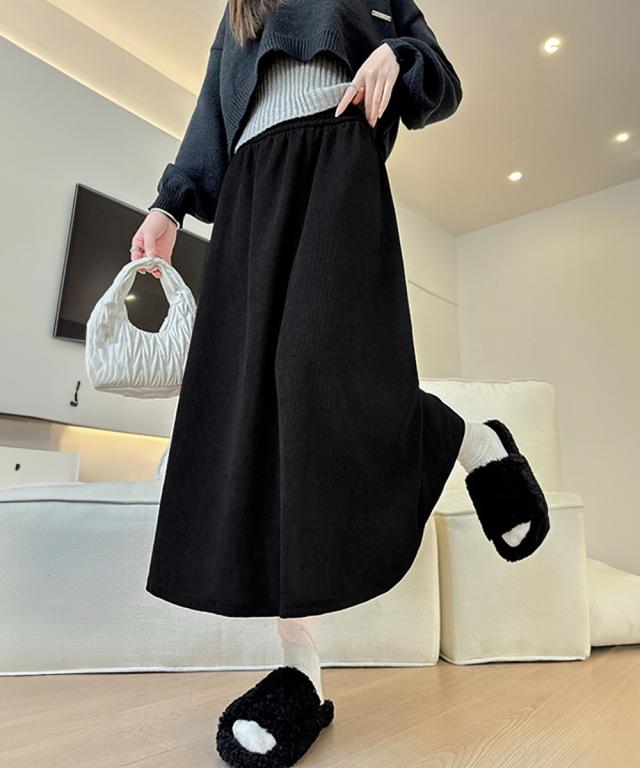 フレアスカート ロングスカート Aライン 送料無料 即日発送-4