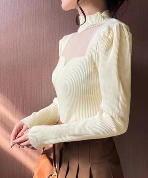 ニットトップス プチハイネックレディース 送料無料 即日発送-5