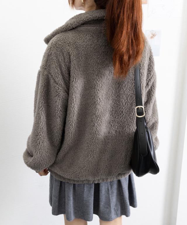 ファージャケット レディースボアブルゾン 送料無料 即日発送-6