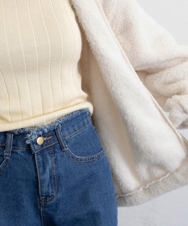 ファージャケット レディースボアブルゾン 送料無料 即日発送-8