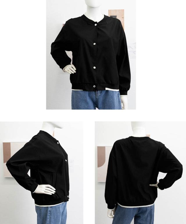 ライトクロップドブルゾンレディース 送料無料 即日発送-9