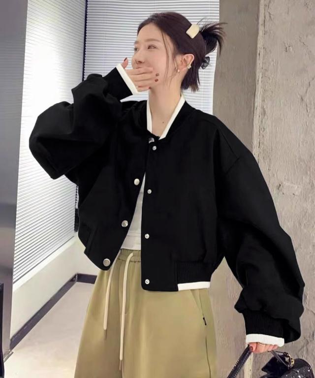 ライトクロップドブルゾンレディース 送料無料 即日発送-4