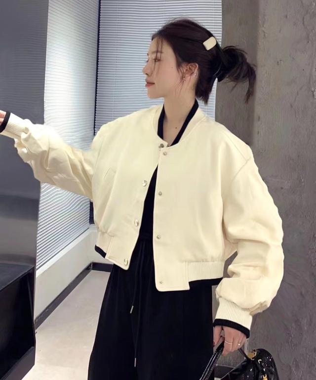 ライトクロップドブルゾンレディース 送料無料 即日発送-6