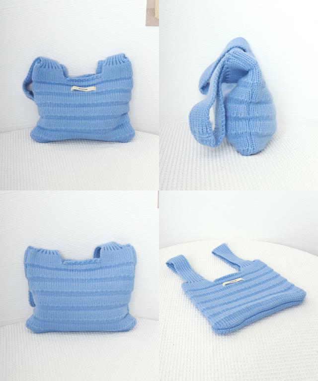 ミニハンドバッグ 英字ロゴ ニットバッグ 送料無料 即日発送-9