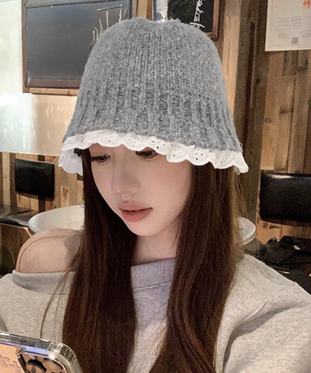 ニットハット レース レディース 送料無料 即日発送-2