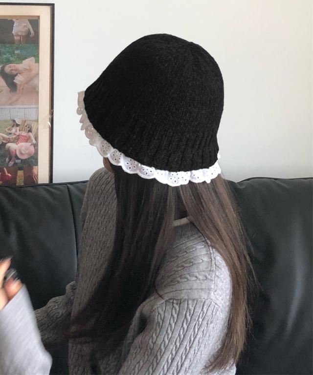 ニットハット レース レディース 送料無料 即日発送-8