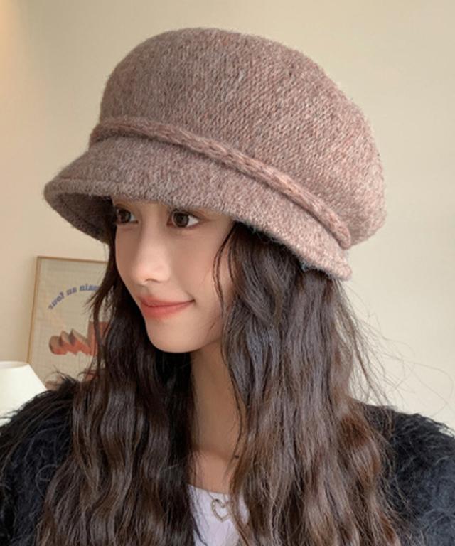ベレー帽 起毛 ハット レディース 秋冬 送料無料 即日発送-5