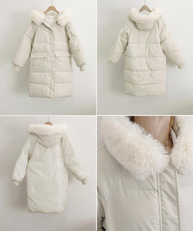 フェイクダウンコート中綿入りロングコート SK21762624-4295 送料無料 即日発送-2