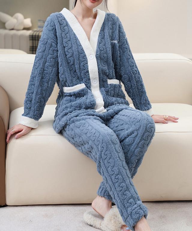 フリースパジャマ レディース 上下SK21762622-4297 送料無料 即日発送-6