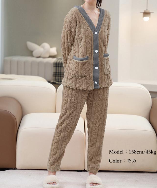 フリースパジャマ レディース 上下SK21762622-4297 送料無料 即日発送-8