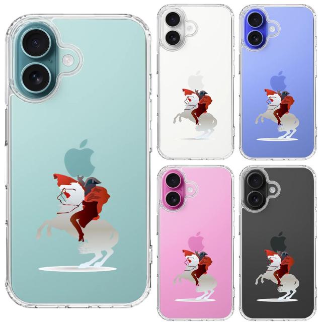 iPhone16 ケース クリア フランス皇帝 ナポレオン スマホケース 側面ソフト 背面ハード ハイブリッド  送料無料-1