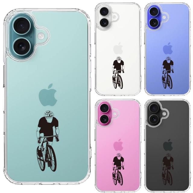 iPhone16 ケース クリア スポーツサイクリング 男子1 スマホケース 側面ソフト 背面ハード ハイブリッド 送料無料-1
