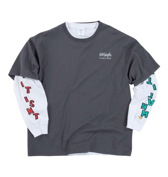 大きいサイズ What it isNt 半袖T×長袖TレイヤードTシャツ 3L 4L 5L 6L 8L MC846951-84637 ラッピング可 送料無料 即日発送-1