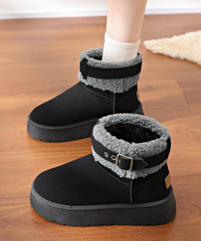厚底ムートンブーツ 裏起毛ショートブーツ SK21805699-5121 送料無料 即日発送-4