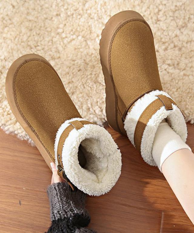 厚底ムートンブーツ 裏起毛ショートブーツ SK21805699-5121 送料無料 即日発送-7