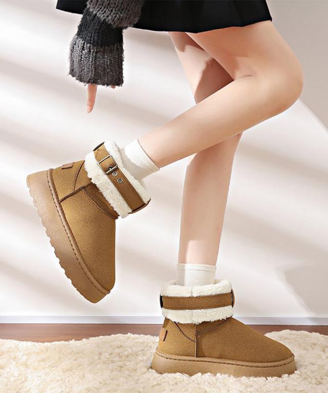 厚底ムートンブーツ 裏起毛ショートブーツ SK21805699-5121 送料無料 即日発送-8