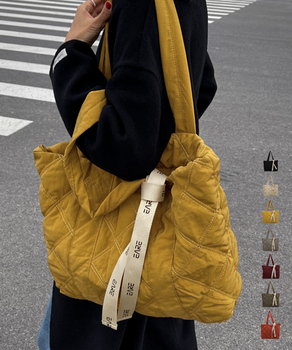 キルティングバッグ トートバッグ 大容量 送料無料 即日発送-0