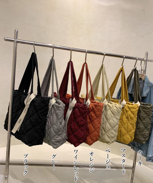 キルティングバッグ トートバッグ 大容量 送料無料 即日発送-1