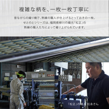 カーペット 国産い草カーペット 本間8畳 柄上敷き 花ござ 三重織 せとのと 倉ノ戸 2カラー 江戸間 本間 2~8帖 送料無料-9