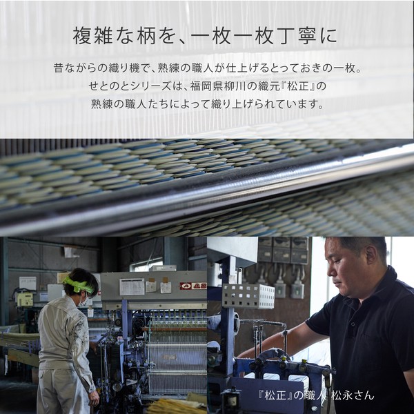 カーペット 国産い草カーペット 本間8畳 柄上敷き 花ござ 三重織 せとのと 倉ノ戸 2カラー 江戸間 本間 2~8帖 送料無料-9