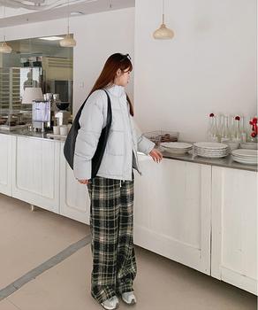 ワイドパンツ チェック柄 レディース 送料無料 即日発送-5