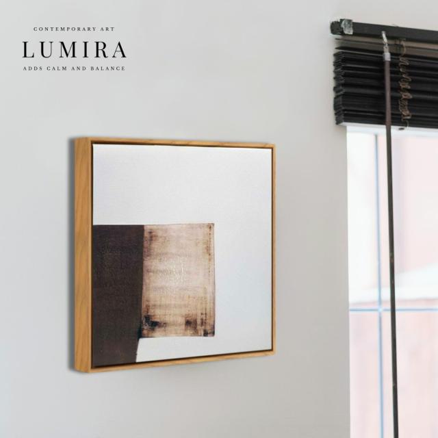 デザインアート 32.5cm 正方形 アートパネル アーデン 北欧 シンプル モダン 絵 額付き ベージュ 送料無料-3