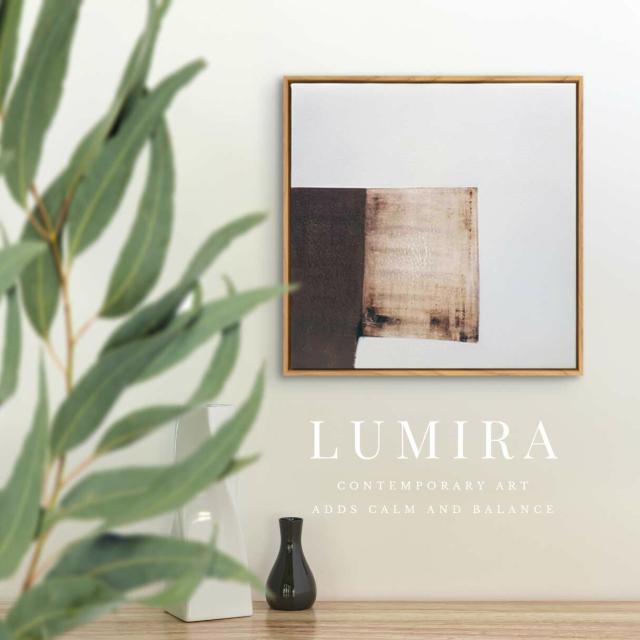 デザインアート 32.5cm 正方形 アートパネル アーデン 北欧 シンプル モダン 絵 額付き ベージュ 送料無料-1