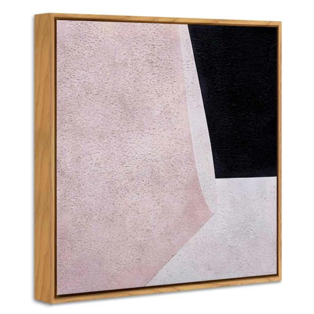 デザインアート 32.5cm 正方形 アートパネル クライン 北欧 シンプル モダン 絵 額付き ベージュ 送料無料-2