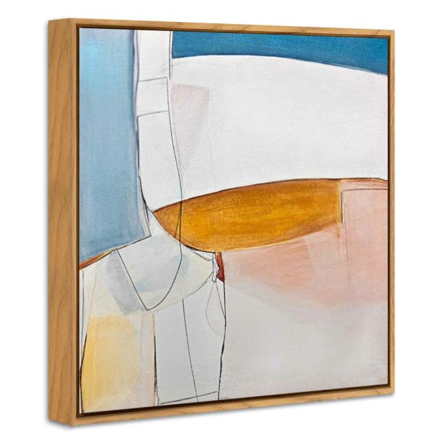 デザインアート 32.5cm 正方形 アートパネル ゲイレン 北欧 シンプル モダン 絵 額付き ベージュ 送料無料-2