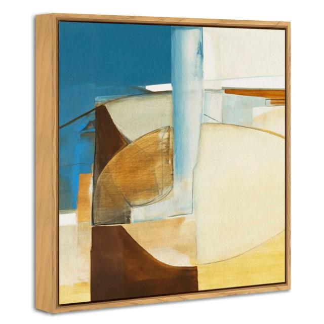 デザインアート 32.5cm 正方形 アートパネル ジョレン 北欧 シンプル モダン 絵 額付き ベージュ 青 送料無料-2