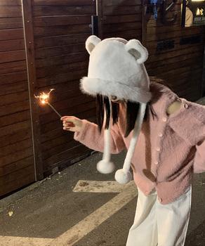 レディースファー帽子 くま耳帽子 暖かい 送料無料 即日発送-7