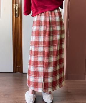 チェック柄タイトスカート バックスリット 送料無料 即日発送-9