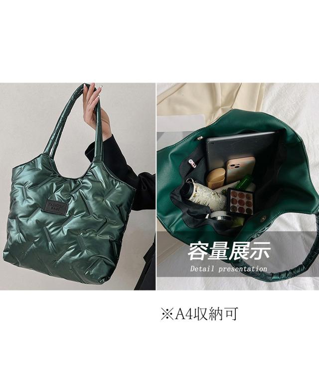 中綿入りナイロントートバッグ大容量鞄軽量 送料無料 即日発送-9