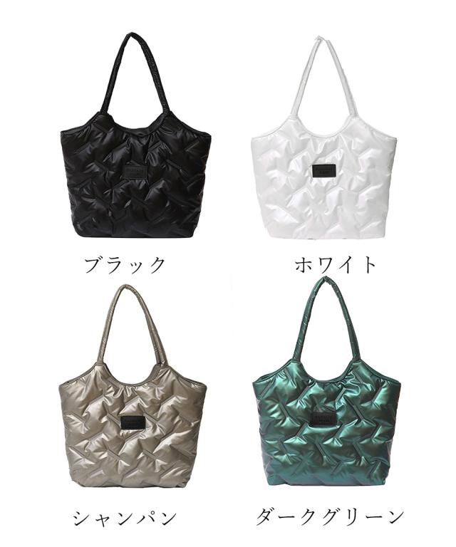 中綿入りナイロントートバッグ大容量鞄軽量 送料無料 即日発送-1