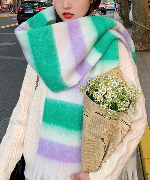 ボリュームマフラー大判 ふわふわマフラー 送料無料 即日発送-6