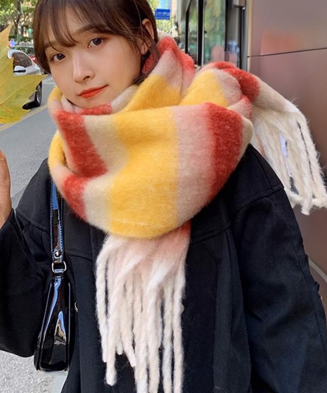 ボリュームマフラー大判 ふわふわマフラー 送料無料 即日発送-8