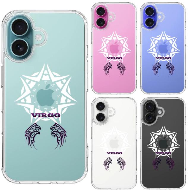 iPhone16 ケース クリア 乙女座 おとめ座 スマホケース 側面ソフト 背面ハード ハイブリッド  送料無料-1