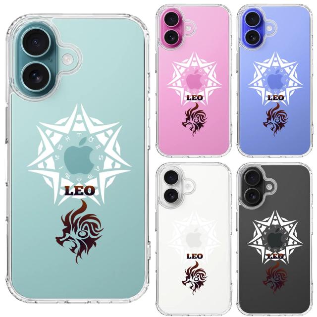 iPhone16 ケース クリア 獅子座 しし座 スマホケース 側面ソフト 背面ハード ハイブリッド  送料無料-1