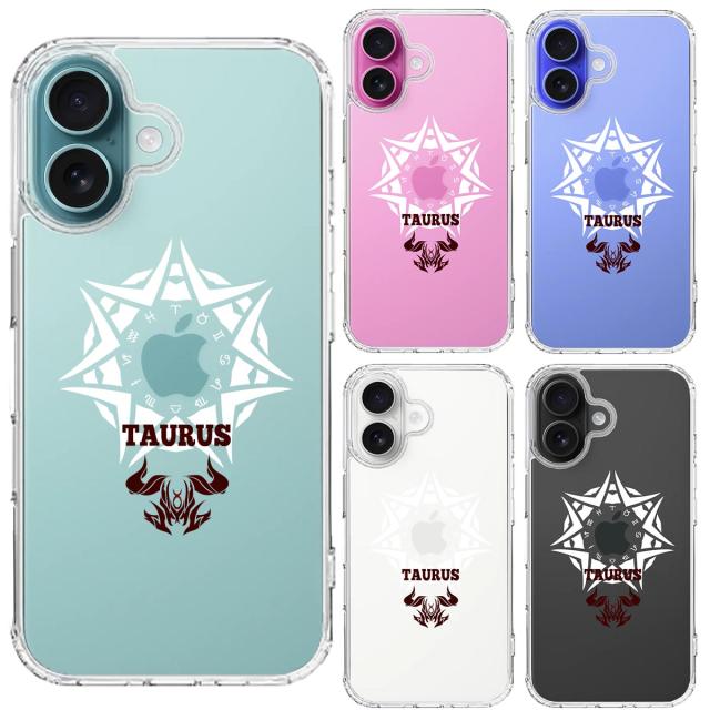 iPhone16 ケース クリア 牡牛座 おうし座 スマホケース 側面ソフト 背面ハード ハイブリッド  送料無料-1