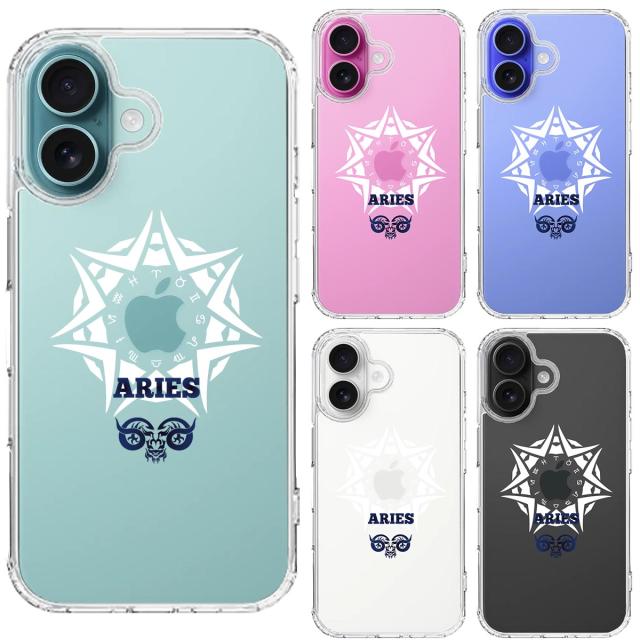 iPhone16 ケース クリア 牡羊座 おひつじ座 スマホケース 側面ソフト 背面ハード ハイブリッド  送料無料-1
