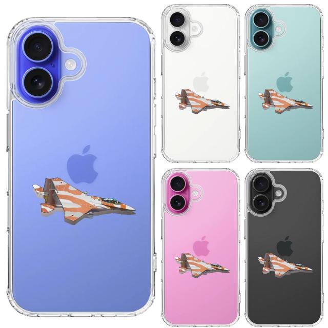 iPhone16 ケース クリア 航空自衛隊 F 15J アグレッサー6 スマホケース 側面ソフト 背面ハード ハイブリッド  送料無料-1