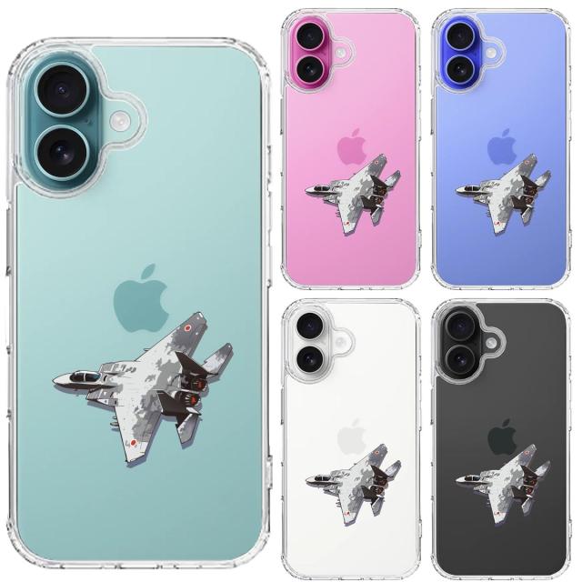 iPhone16 ケース クリア 航空自衛隊 F 15J アグレッサー1 スマホケース 側面ソフト 背面ハード ハイブリッド  送料無料-1